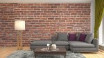 Fotobehang bakstenen muur - woonkamer